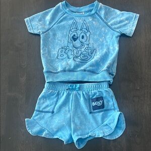 Bluey Kids' Blue T-Shirt and Shorts Set